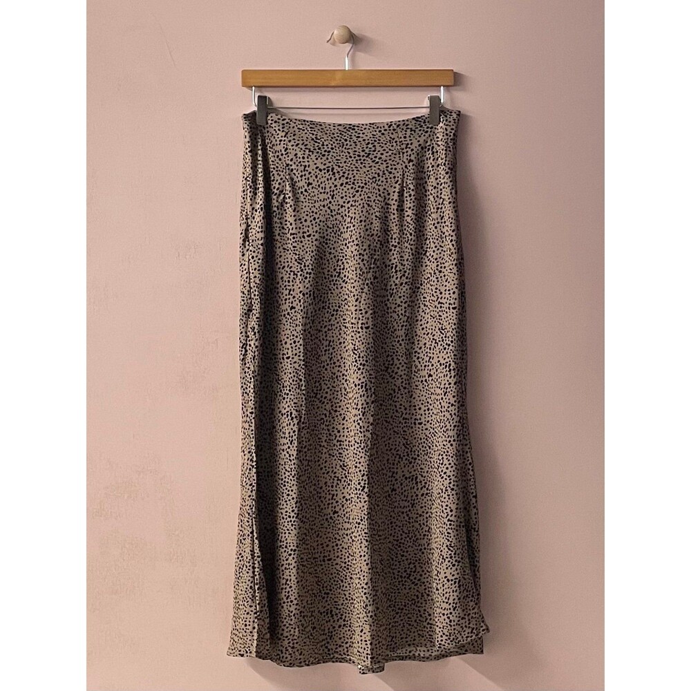 SHEIN Tan & Black Animal Print Maxi Skirt Size L Tall